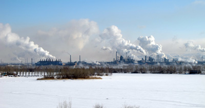 Magnitogorsk Steelworks From across the Ural River, Magnitogorsk: The Mighty Steelworks, Ural Cities 2013